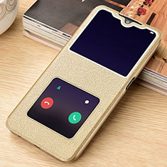 Funda de Cuero Cartera con Soporte Carcasa L06 para Oppo A11X Oro