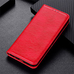 Funda de Cuero Cartera con Soporte Carcasa L06 para Oppo A32 Rojo