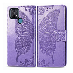 Funda de Cuero Cartera con Soporte Carcasa L06 para Oppo A35 Purpura Claro