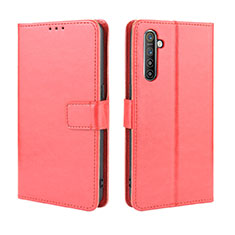 Funda de Cuero Cartera con Soporte Carcasa L06 para Realme X2 Rojo