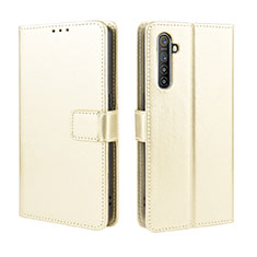 Funda de Cuero Cartera con Soporte Carcasa L06 para Realme XT Oro