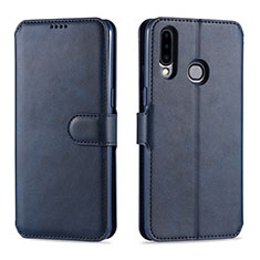 Funda de Cuero Cartera con Soporte Carcasa L06 para Samsung Galaxy A20s Azul