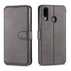 Funda de Cuero Cartera con Soporte Carcasa L06 para Samsung Galaxy A20s Gris