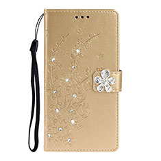 Funda de Cuero Cartera con Soporte Carcasa L06 para Samsung Galaxy A51 5G Oro