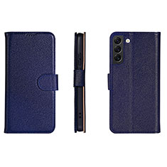 Funda de Cuero Cartera con Soporte Carcasa L06 para Samsung Galaxy S21 5G Azul