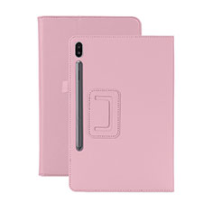 Funda de Cuero Cartera con Soporte Carcasa L06 para Samsung Galaxy Tab S6 10.5 SM-T860 Rosa