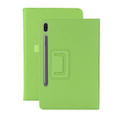 Funda de Cuero Cartera con Soporte Carcasa L06 para Samsung Galaxy Tab S6 10.5 SM-T860 Verde