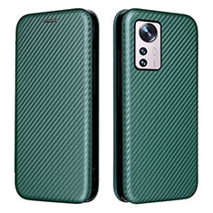 Funda de Cuero Cartera con Soporte Carcasa L06 para Xiaomi Mi 12 Pro 5G Verde