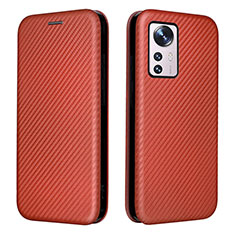 Funda de Cuero Cartera con Soporte Carcasa L06 para Xiaomi Mi 12S 5G Marron