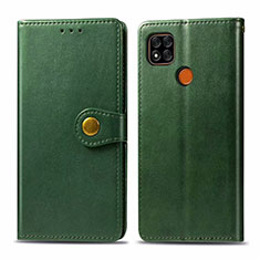 Funda de Cuero Cartera con Soporte Carcasa L06 para Xiaomi POCO C31 Verde