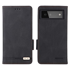 Funda de Cuero Cartera con Soporte Carcasa L06Z para Google Pixel 6 5G Negro