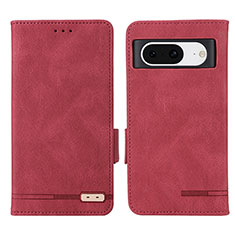 Funda de Cuero Cartera con Soporte Carcasa L06Z para Google Pixel 8 5G Rojo