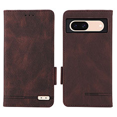 Funda de Cuero Cartera con Soporte Carcasa L06Z para Google Pixel 8a 5G Marron