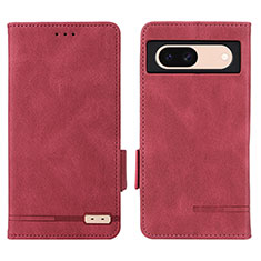 Funda de Cuero Cartera con Soporte Carcasa L06Z para Google Pixel 8a 5G Rojo