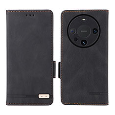 Funda de Cuero Cartera con Soporte Carcasa L06Z para Huawei Mate 60 Negro