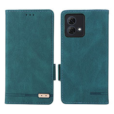 Funda de Cuero Cartera con Soporte Carcasa L06Z para Motorola Moto G84 5G Verde