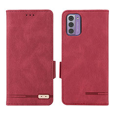 Funda de Cuero Cartera con Soporte Carcasa L06Z para Nokia G310 5G Rojo