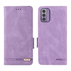 Funda de Cuero Cartera con Soporte Carcasa L06Z para Nokia G42 5G Morado