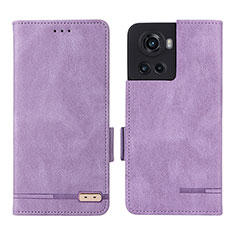 Funda de Cuero Cartera con Soporte Carcasa L06Z para OnePlus 10R 5G Morado