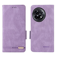 Funda de Cuero Cartera con Soporte Carcasa L06Z para OnePlus 11R 5G Morado