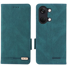 Funda de Cuero Cartera con Soporte Carcasa L06Z para OnePlus Ace 2V 5G Verde