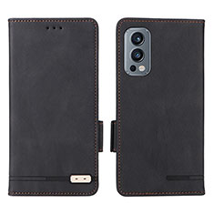 Funda de Cuero Cartera con Soporte Carcasa L06Z para OnePlus Nord 2 5G Negro