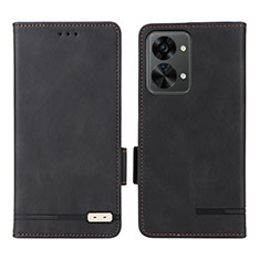 Funda de Cuero Cartera con Soporte Carcasa L06Z para OnePlus Nord 2T 5G Negro