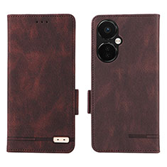 Funda de Cuero Cartera con Soporte Carcasa L06Z para OnePlus Nord CE 3 5G Marron