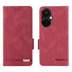 Funda de Cuero Cartera con Soporte Carcasa L06Z para OnePlus Nord CE 3 Lite 5G Rojo