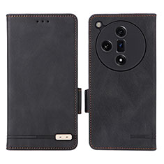 Funda de Cuero Cartera con Soporte Carcasa L06Z para Oppo Find X7 5G Negro