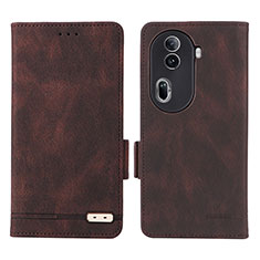 Funda de Cuero Cartera con Soporte Carcasa L06Z para Oppo Reno11 Pro 5G Marron