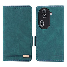 Funda de Cuero Cartera con Soporte Carcasa L06Z para Oppo Reno11 Pro 5G Verde