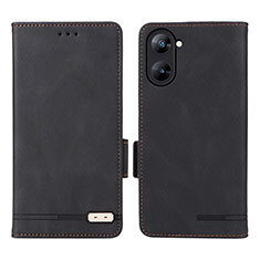 Funda de Cuero Cartera con Soporte Carcasa L06Z para Realme 10S 5G Negro