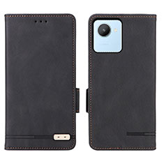 Funda de Cuero Cartera con Soporte Carcasa L06Z para Realme C30s Negro