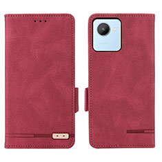 Funda de Cuero Cartera con Soporte Carcasa L06Z para Realme C30s Rojo