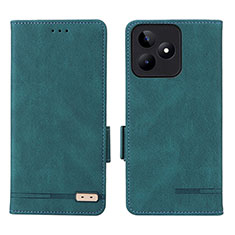 Funda de Cuero Cartera con Soporte Carcasa L06Z para Realme C53 India Verde