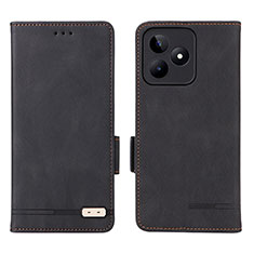 Funda de Cuero Cartera con Soporte Carcasa L06Z para Realme C53 Negro