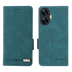 Funda de Cuero Cartera con Soporte Carcasa L06Z para Realme C55 Verde