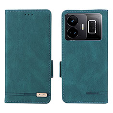 Funda de Cuero Cartera con Soporte Carcasa L06Z para Realme GT Neo5 240W 5G Verde