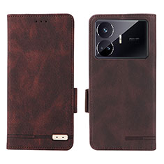 Funda de Cuero Cartera con Soporte Carcasa L06Z para Realme GT Neo5 SE 5G Marron