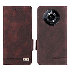 Funda de Cuero Cartera con Soporte Carcasa L06Z para Realme Narzo 60 5G Marron