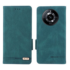 Funda de Cuero Cartera con Soporte Carcasa L06Z para Realme Narzo 60 5G Verde