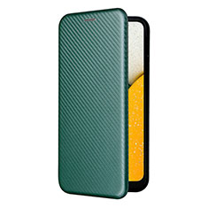 Funda de Cuero Cartera con Soporte Carcasa L06Z para Samsung Galaxy A03 Core Verde