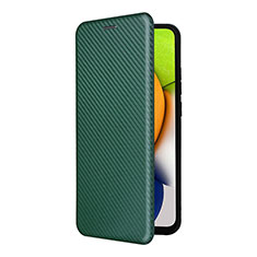 Funda de Cuero Cartera con Soporte Carcasa L06Z para Samsung Galaxy A03 Verde