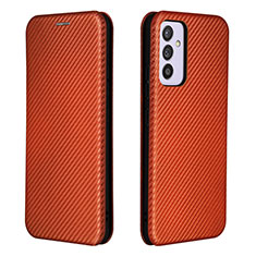 Funda de Cuero Cartera con Soporte Carcasa L06Z para Samsung Galaxy A15 4G Marron