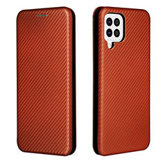 Funda de Cuero Cartera con Soporte Carcasa L06Z para Samsung Galaxy A22 4G Marron