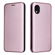 Funda de Cuero Cartera con Soporte Carcasa L06Z para Samsung Galaxy A22 5G SC-56B Oro Rosa