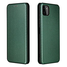 Funda de Cuero Cartera con Soporte Carcasa L06Z para Samsung Galaxy A22 5G Verde