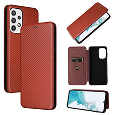 Funda de Cuero Cartera con Soporte Carcasa L06Z para Samsung Galaxy A23 4G Marron