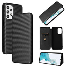 Funda de Cuero Cartera con Soporte Carcasa L06Z para Samsung Galaxy A23 4G Negro